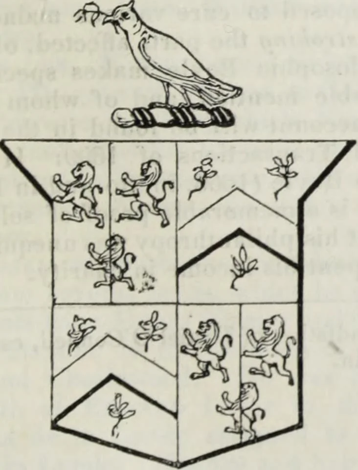 An illustration from A genealogical and heraldic history of the commoners of Great Britain and Ireland enjoying territorial possessions or high official rank, but uninvested with heritable honours, 1836, leaf 721