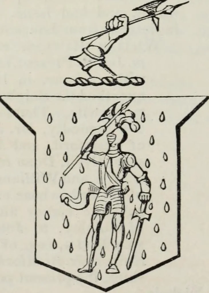 An illustration from A genealogical and heraldic history of the commoners of Great Britain and Ireland enjoying territorial possessions or high official rank, but uninvested with heritable honours, 1836, leaf 74