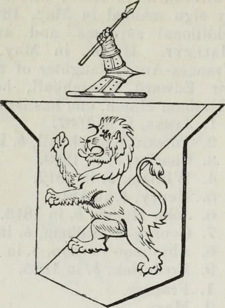 An illustration from A genealogical and heraldic history of the commoners of Great Britain and Ireland enjoying territorial possessions or high official rank, but uninvested with heritable honours, 1836, leaf 106