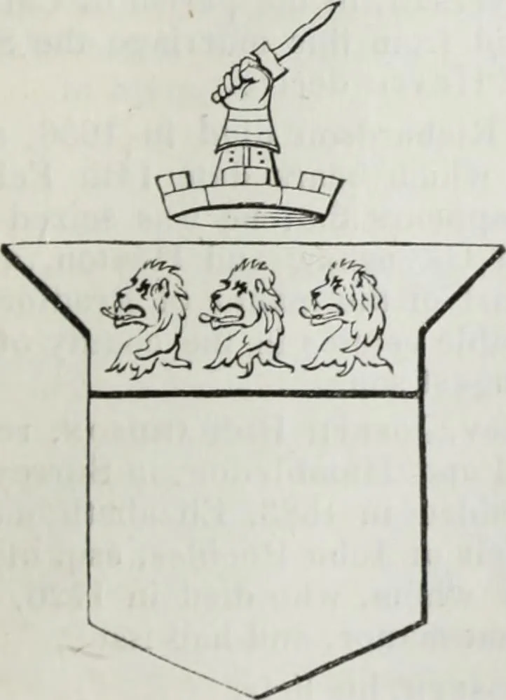 An illustration from A genealogical and heraldic history of the commoners of Great Britain and Ireland enjoying territorial possessions or high official rank, but uninvested with heritable honours, 1836, leaf 129