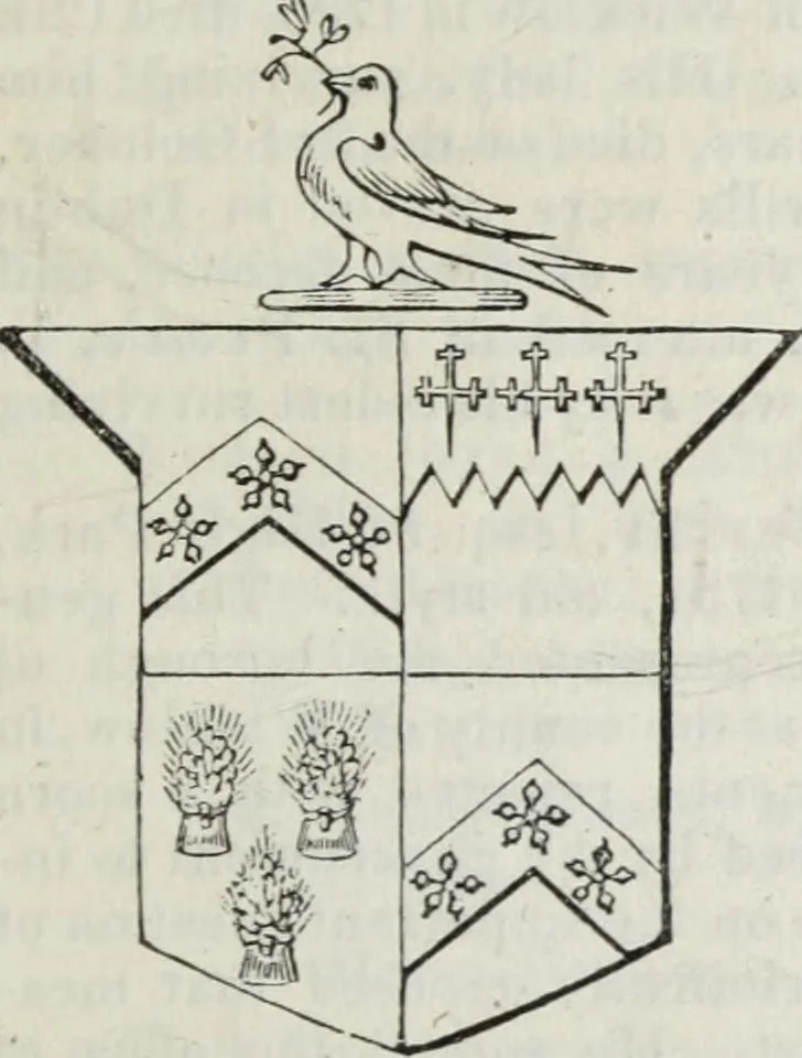 An illustration from A genealogical and heraldic history of the commoners of Great Britain and Ireland enjoying territorial possessions or high official rank, but uninvested with heritable honours, 1836, leaf 135
