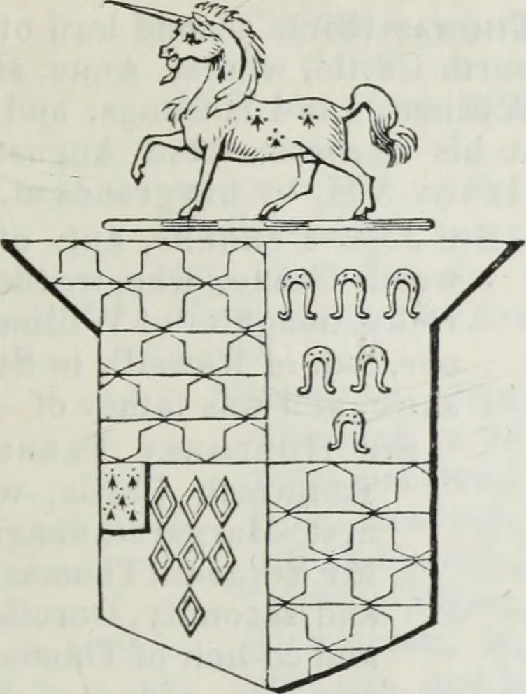 An illustration from A genealogical and heraldic history of the commoners of Great Britain and Ireland enjoying territorial possessions or high official rank, but uninvested with heritable honours, 1836, leaf 145