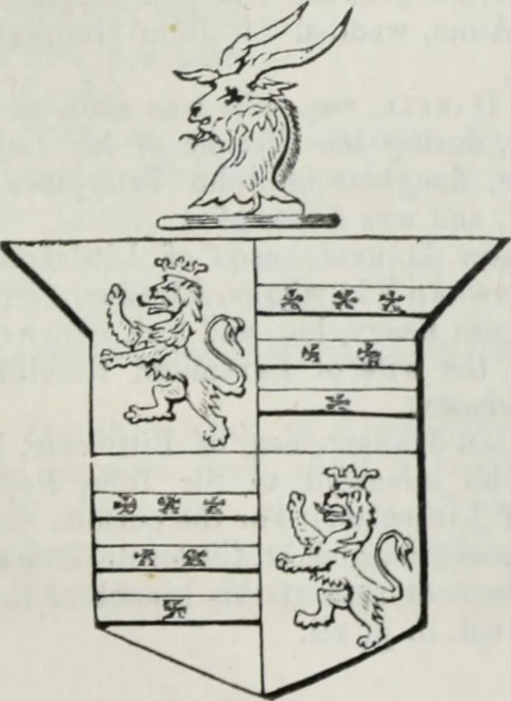 An illustration from A genealogical and heraldic history of the commoners of Great Britain and Ireland enjoying territorial possessions or high official rank, but uninvested with heritable honours, 1836, leaf 165