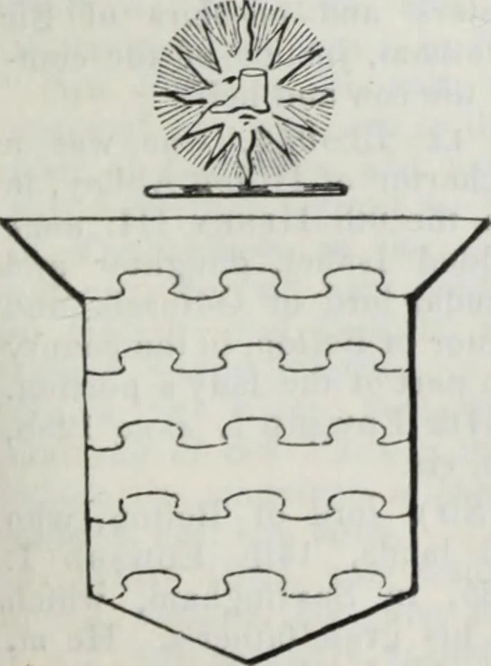 An illustration from A genealogical and heraldic history of the commoners of Great Britain and Ireland enjoying territorial possessions or high official rank, but uninvested with heritable honours, 1836, leaf 181