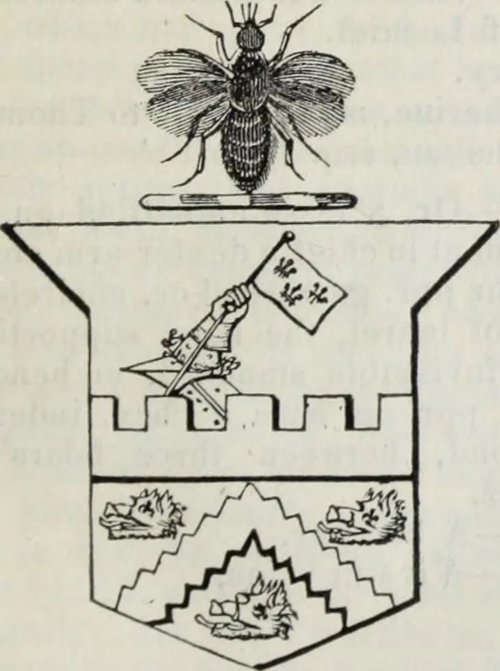 An illustration from A genealogical and heraldic history of the commoners of Great Britain and Ireland enjoying territorial possessions or high official rank, but uninvested with heritable honours, 1836, leaf 19