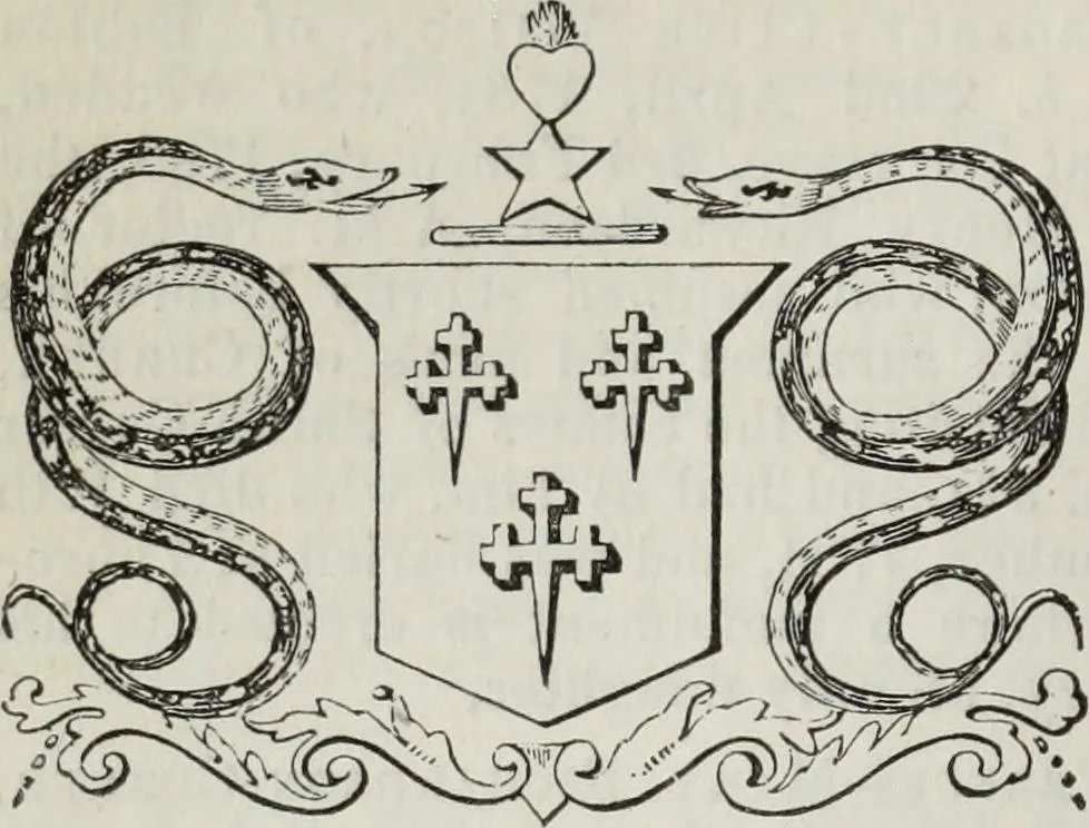 An illustration from A genealogical and heraldic history of the commoners of Great Britain and Ireland enjoying territorial possessions or high official rank, but uninvested with heritable honours, 1836, leaf 204