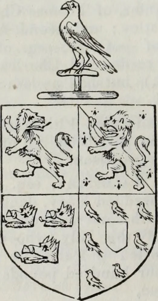 An illustration from A genealogical and heraldic history of the commoners of Great Britain and Ireland enjoying territorial possessions or high official rank, but uninvested with heritable honours, 1836, leaf 250