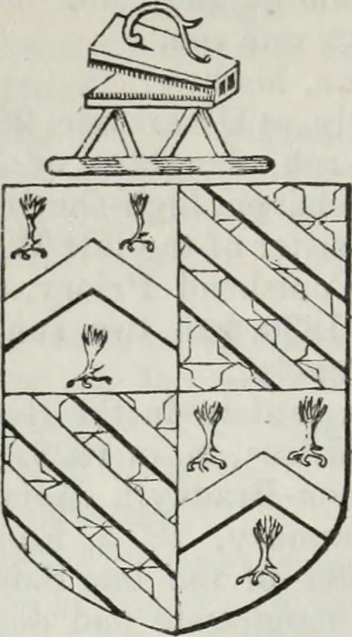 An illustration from A genealogical and heraldic history of the commoners of Great Britain and Ireland enjoying territorial possessions or high official rank, but uninvested with heritable honours, 1836, leaf 260