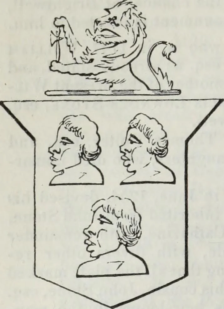 An illustration from A genealogical and heraldic history of the commoners of Great Britain and Ireland enjoying territorial possessions or high official rank, but uninvested with heritable honours, 1836, leaf 280
