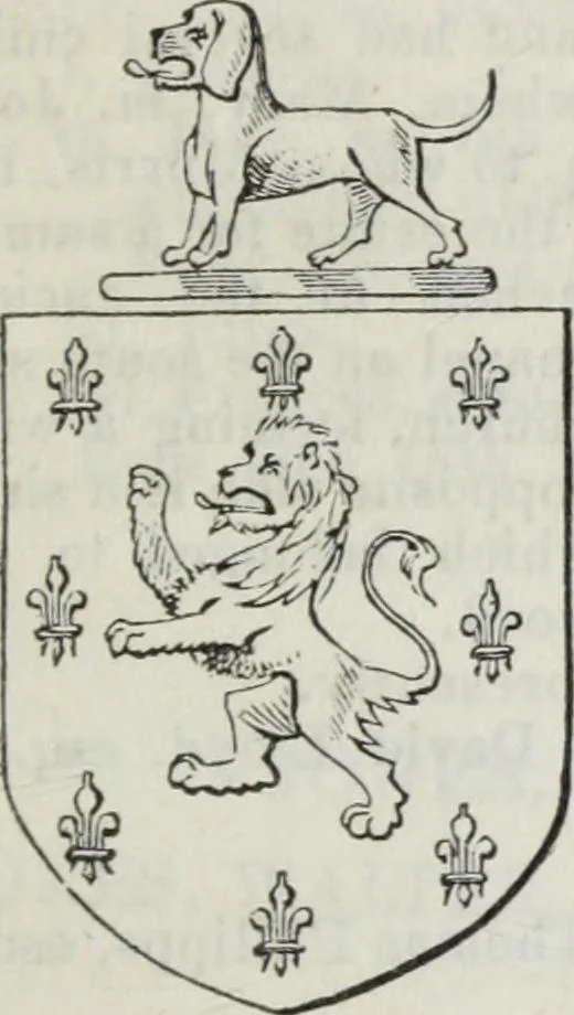 An illustration from A genealogical and heraldic history of the commoners of Great Britain and Ireland enjoying territorial possessions or high official rank, but uninvested with heritable honours, 1836, leaf 283