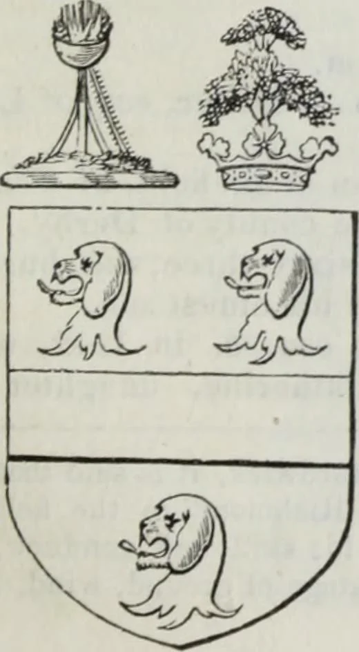 An illustration from A genealogical and heraldic history of the commoners of Great Britain and Ireland enjoying territorial possessions or high official rank, but uninvested with heritable honours, 1836, leaf 287