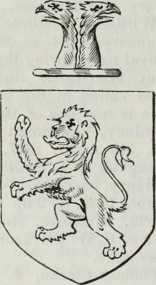 An illustration from A genealogical and heraldic history of the commoners of Great Britain and Ireland enjoying territorial possessions or high official rank, but uninvested with heritable honours, 1836, leaf 292