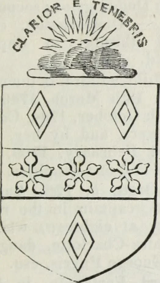 An illustration from A genealogical and heraldic history of the commoners of Great Britain and Ireland enjoying territorial possessions or high official rank, but uninvested with heritable honours, 1836, leaf 347