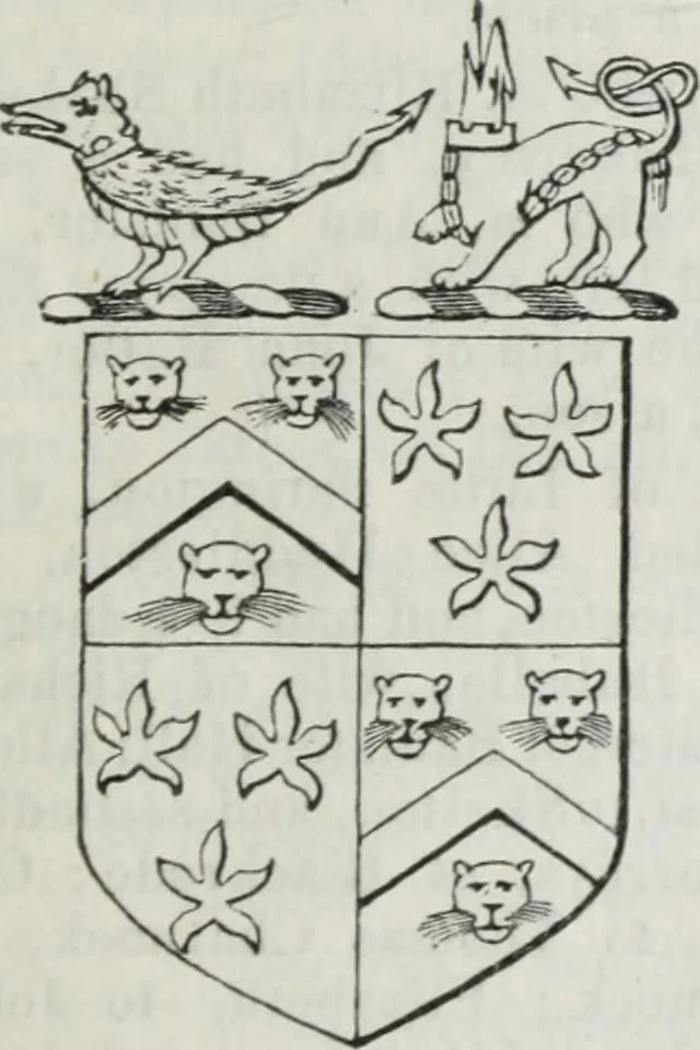 An illustration from A genealogical and heraldic history of the commoners of Great Britain and Ireland enjoying territorial possessions or high official rank, but uninvested with heritable honours, 1836, leaf 357