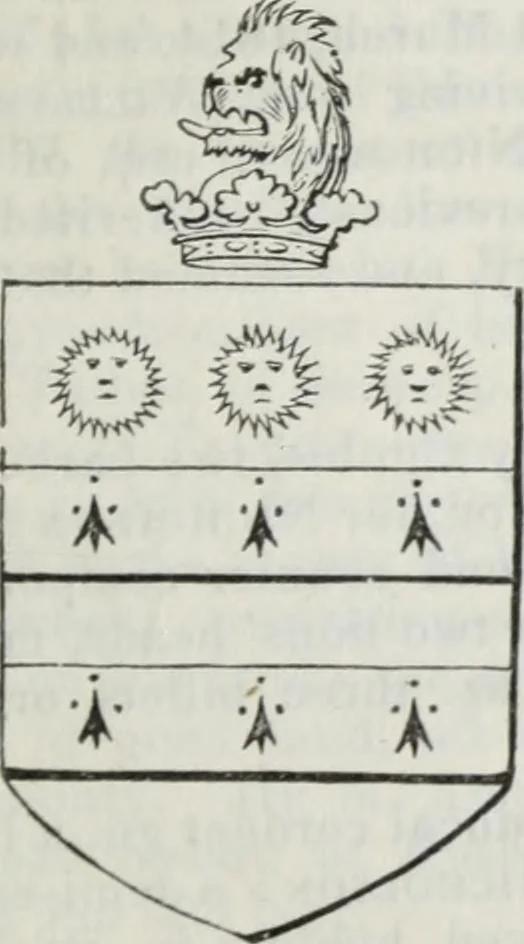 An illustration from A genealogical and heraldic history of the commoners of Great Britain and Ireland enjoying territorial possessions or high official rank, but uninvested with heritable honours, 1836, leaf 375