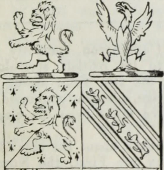 An illustration from A genealogical and heraldic history of the commoners of Great Britain and Ireland enjoying territorial possessions or high official rank, but uninvested with heritable honours, 1836, leaf 399