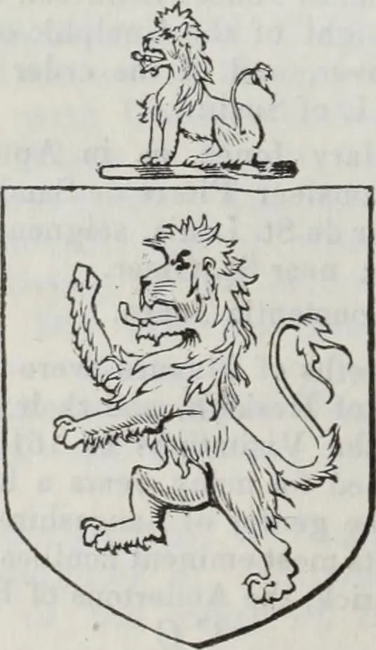 An illustration from A genealogical and heraldic history of the commoners of Great Britain and Ireland enjoying territorial possessions or high official rank, but uninvested with heritable honours, 1836, leaf 404