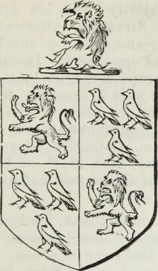 An illustration from A genealogical and heraldic history of the commoners of Great Britain and Ireland enjoying territorial possessions or high official rank, but uninvested with heritable honours, 1836, leaf 407