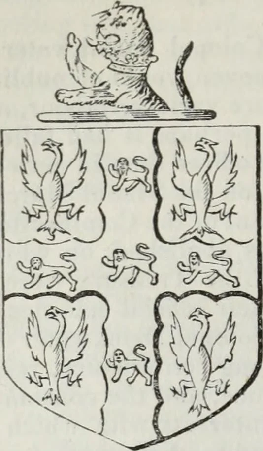 An illustration from A genealogical and heraldic history of the commoners of Great Britain and Ireland enjoying territorial possessions or high official rank, but uninvested with heritable honours, 1836, leaf 442