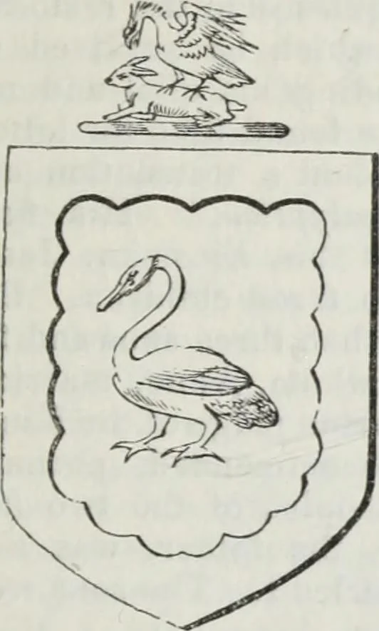 An illustration from A genealogical and heraldic history of the commoners of Great Britain and Ireland enjoying territorial possessions or high official rank, but uninvested with heritable honours, 1836, leaf 445