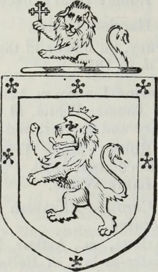 An illustration from A genealogical and heraldic history of the commoners of Great Britain and Ireland enjoying territorial possessions or high official rank, but uninvested with heritable honours, 1836, leaf 448