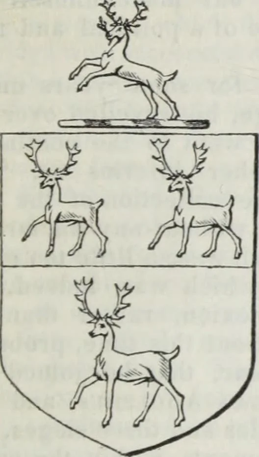 An illustration from A genealogical and heraldic history of the commoners of Great Britain and Ireland enjoying territorial possessions or high official rank, but uninvested with heritable honours, 1836, leaf 475