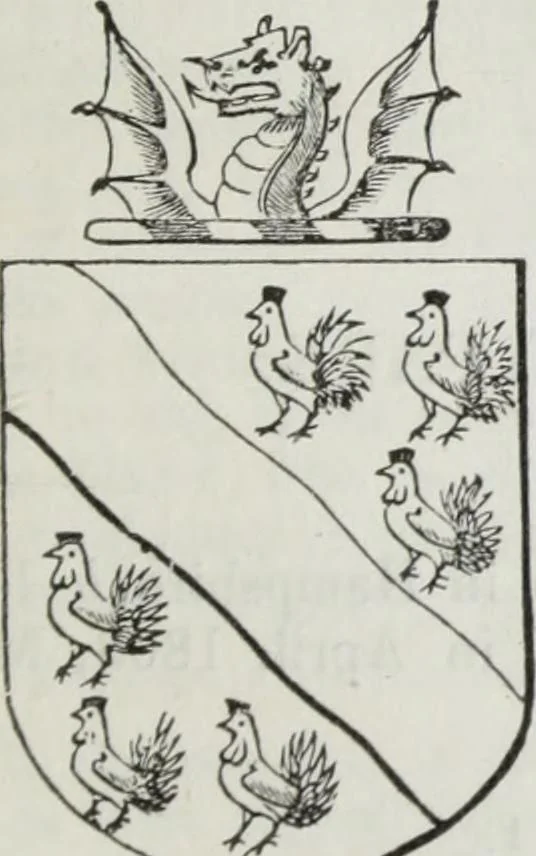 An illustration from A genealogical and heraldic history of the commoners of Great Britain and Ireland enjoying territorial possessions or high official rank, but uninvested with heritable honours, 1836, leaf 489