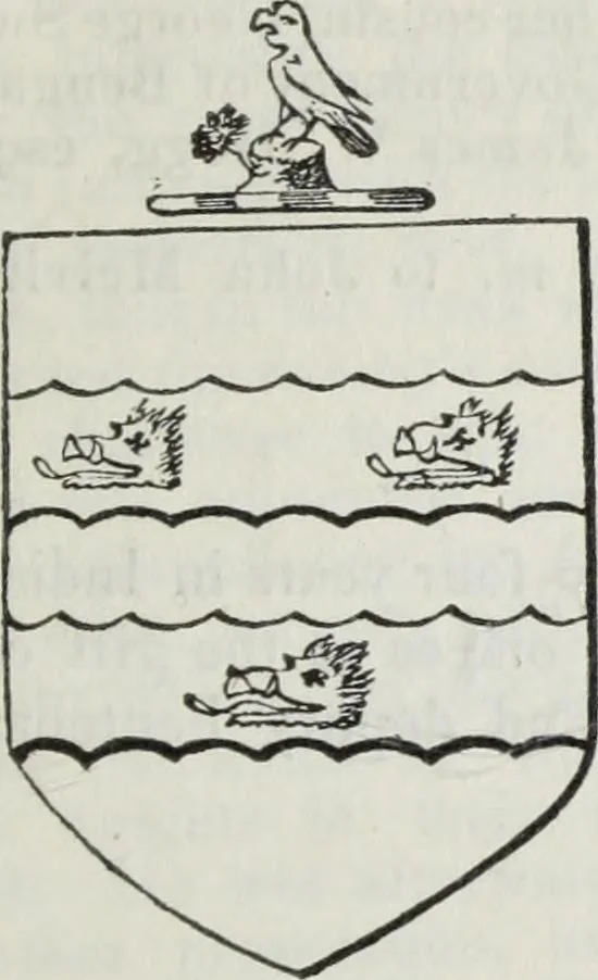 An illustration from A genealogical and heraldic history of the commoners of Great Britain and Ireland enjoying territorial possessions or high official rank, but uninvested with heritable honours, 1836, leaf 503