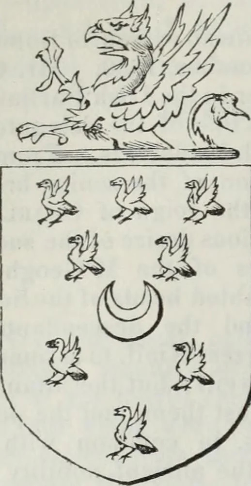 An illustration from A genealogical and heraldic history of the commoners of Great Britain and Ireland enjoying territorial possessions or high official rank, but uninvested with heritable honours, 1836, leaf 554