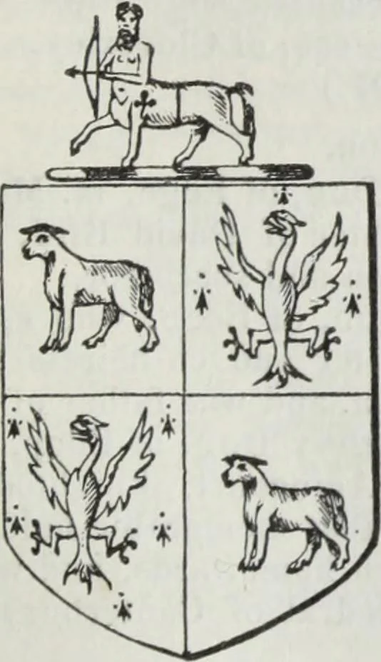An illustration from A genealogical and heraldic history of the commoners of Great Britain and Ireland enjoying territorial possessions or high official rank, but uninvested with heritable honours, 1836, leaf 565