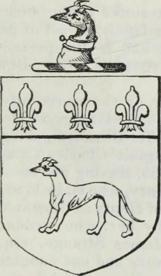 An illustration from A genealogical and heraldic history of the commoners of Great Britain and Ireland enjoying territorial possessions or high official rank, but uninvested with heritable honours, 1836, leaf 577