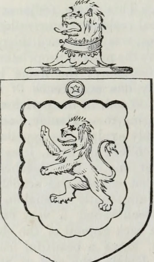 An illustration from A genealogical and heraldic history of the commoners of Great Britain and Ireland enjoying territorial possessions or high official rank, but uninvested with heritable honours, 1836, leaf 590