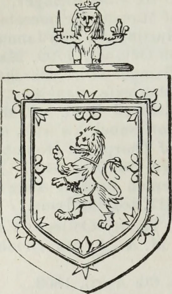 An illustration from A genealogical and heraldic history of the commoners of Great Britain and Ireland enjoying territorial possessions or high official rank, but uninvested with heritable honours, 1836, leaf 618