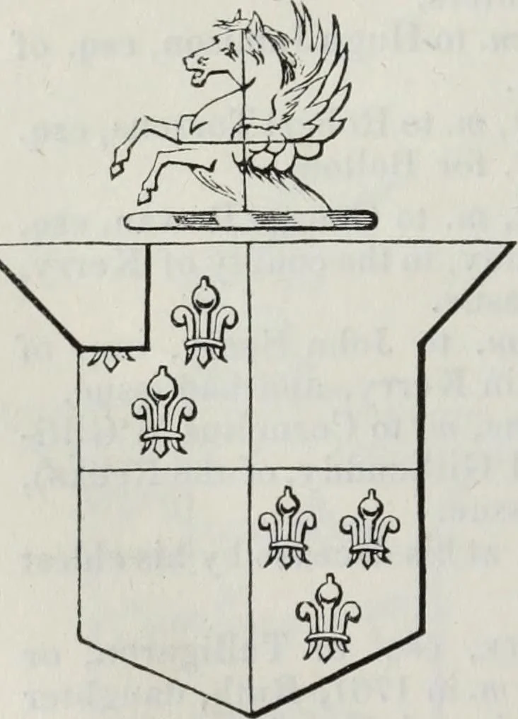 An illustration from A genealogical and heraldic history of the commoners of Great Britain and Ireland enjoying territorial possessions or high official rank, but uninvested with heritable honours, 1836, leaf 62