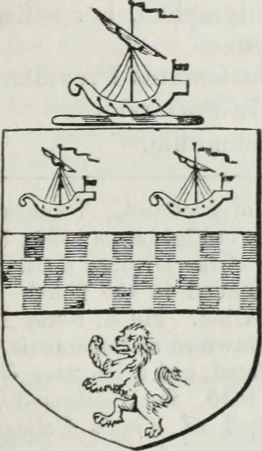 An illustration from A genealogical and heraldic history of the commoners of Great Britain and Ireland enjoying territorial possessions or high official rank, but uninvested with heritable honours, 1836, leaf 629