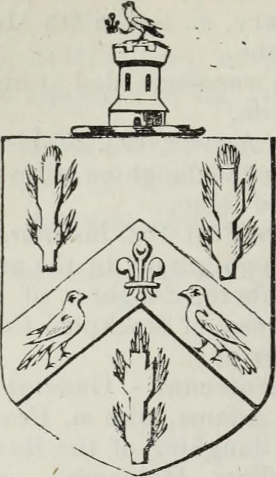 An illustration from A genealogical and heraldic history of the commoners of Great Britain and Ireland enjoying territorial possessions or high official rank, but uninvested with heritable honours, 1836, leaf 650