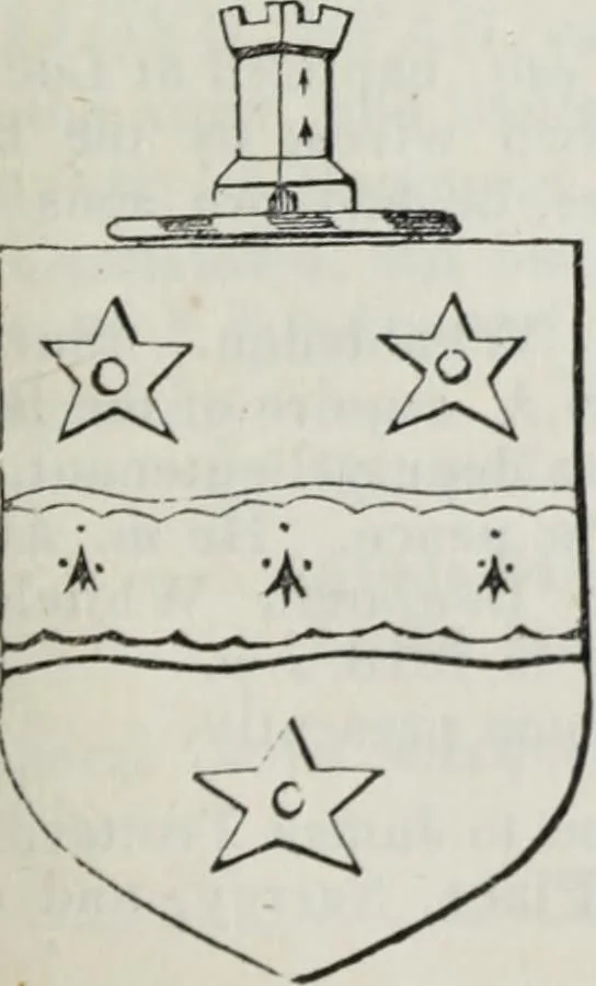 An illustration from A genealogical and heraldic history of the commoners of Great Britain and Ireland enjoying territorial possessions or high official rank, but uninvested with heritable honours, 1836, leaf 651
