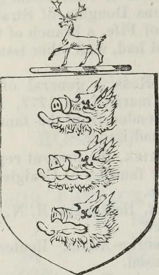 An illustration from A genealogical and heraldic history of the commoners of Great Britain and Ireland enjoying territorial possessions or high official rank, but uninvested with heritable honours, 1836, leaf 664