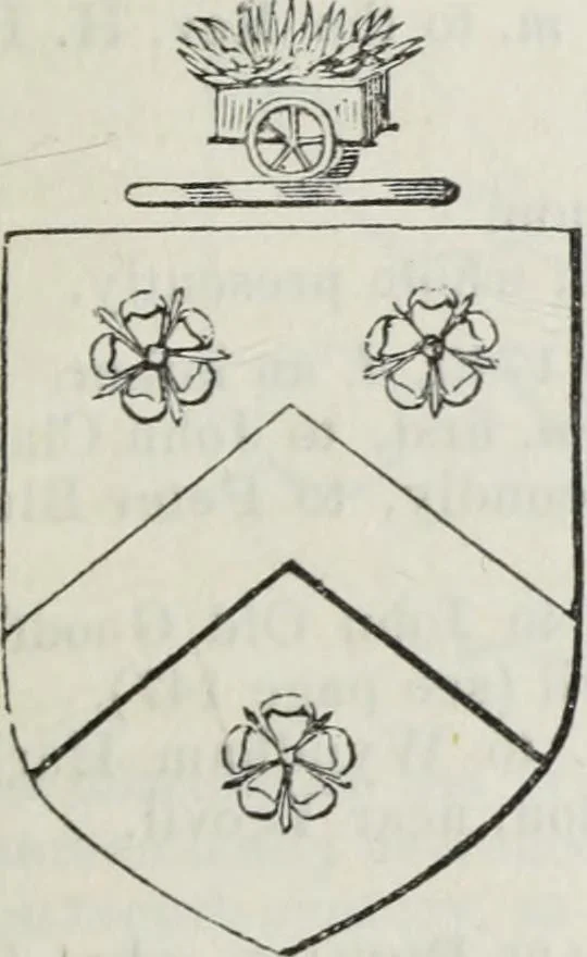 An illustration from A genealogical and heraldic history of the commoners of Great Britain and Ireland enjoying territorial possessions or high official rank, but uninvested with heritable honours, 1836, leaf 665