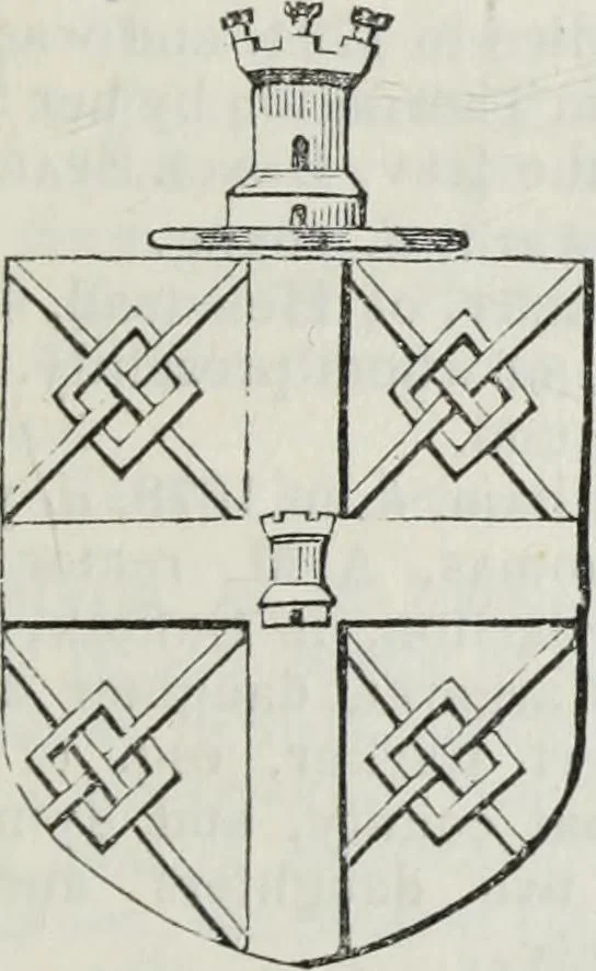An illustration from A genealogical and heraldic history of the commoners of Great Britain and Ireland enjoying territorial possessions or high official rank, but uninvested with heritable honours, 1836, leaf 669