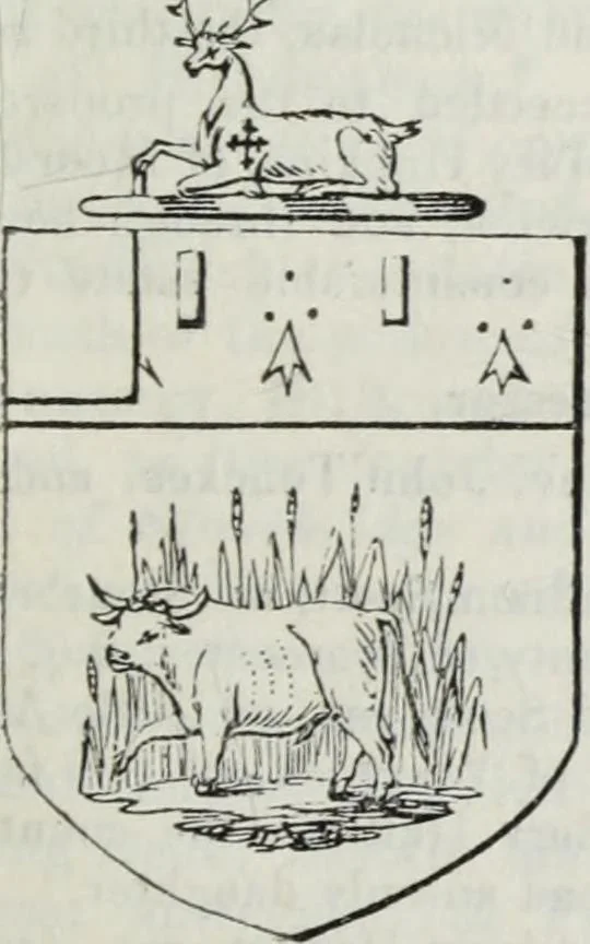 An illustration from A genealogical and heraldic history of the commoners of Great Britain and Ireland enjoying territorial possessions or high official rank, but uninvested with heritable honours, 1836, leaf 683