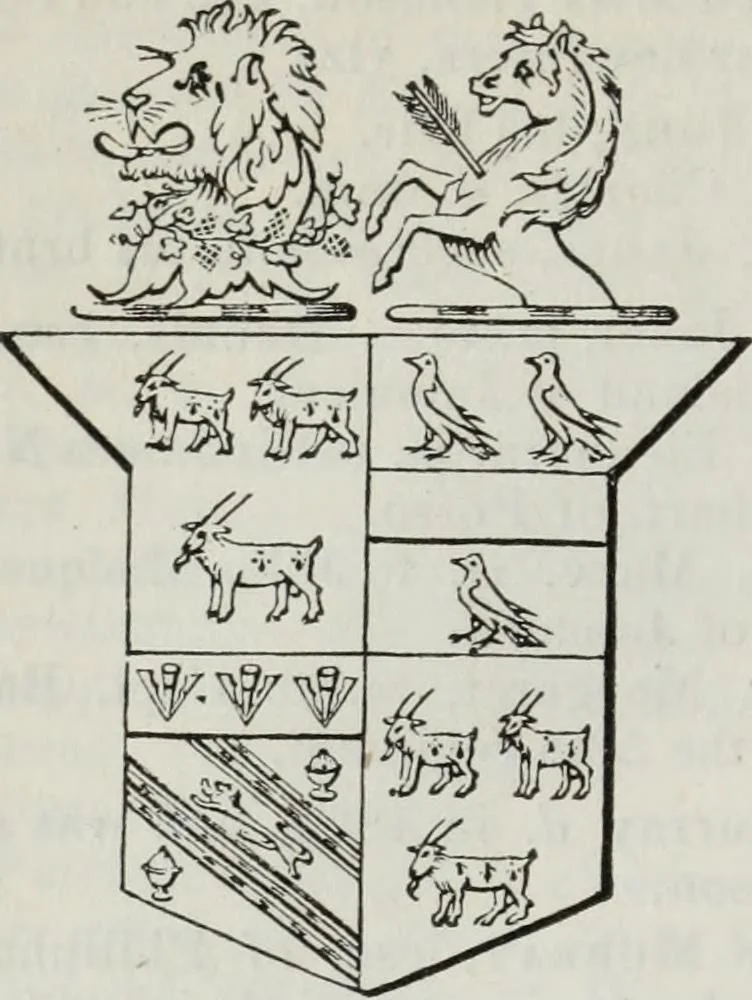 An illustration from A genealogical and heraldic history of the commoners of Great Britain and Ireland enjoying territorial possessions or high official rank, but uninvested with heritable honours, 1836, leaf 78