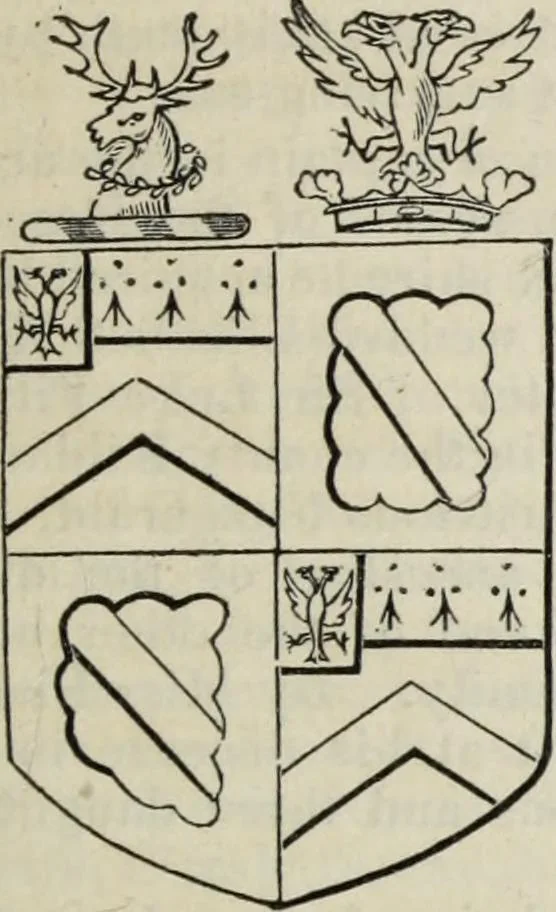 An illustration from A genealogical and heraldic history of the commoners of Great Britain and Ireland enjoying territorial possessions or high official rank, but uninvested with heritable honours, 1836, leaf 115