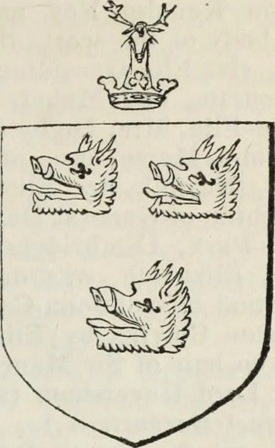 An illustration from A genealogical and heraldic history of the commoners of Great Britain and Ireland enjoying territorial possessions or high official rank, but uninvested with heritable honours, 1836, leaf 15