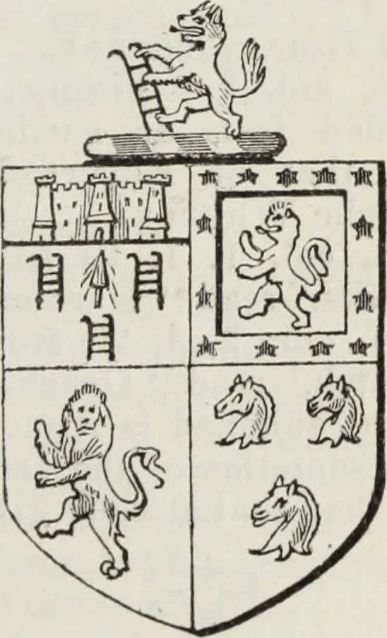 An illustration from A genealogical and heraldic history of the commoners of Great Britain and Ireland enjoying territorial possessions or high official rank, but uninvested with heritable honours, 1836, leaf 15