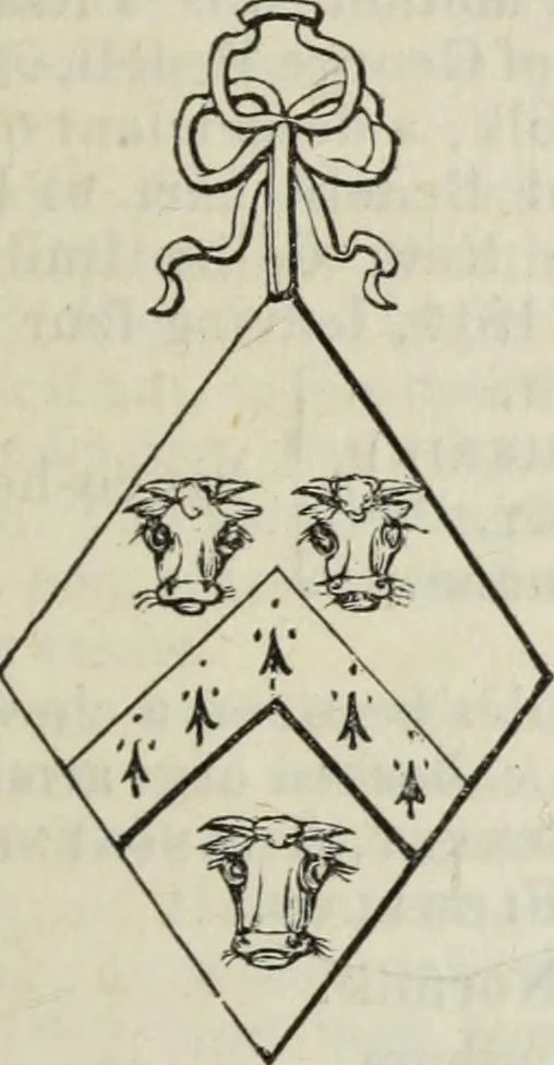 An illustration from A genealogical and heraldic history of the commoners of Great Britain and Ireland enjoying territorial possessions or high official rank, but uninvested with heritable honours, 1836, leaf 155