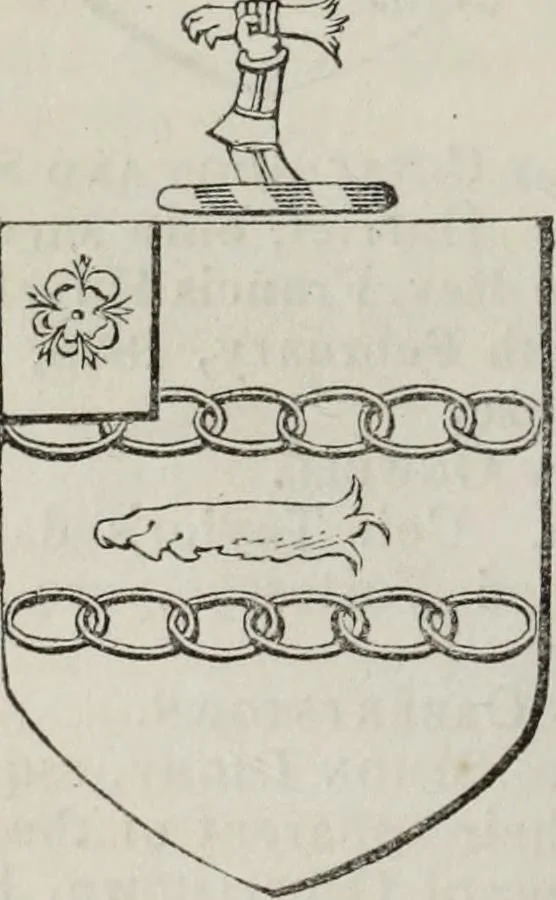An illustration from A genealogical and heraldic history of the commoners of Great Britain and Ireland enjoying territorial possessions or high official rank, but uninvested with heritable honours, 1836, leaf 16