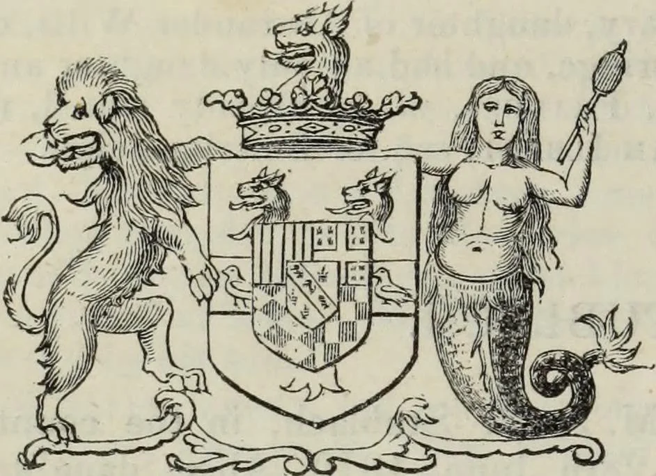 An illustration from A genealogical and heraldic history of the commoners of Great Britain and Ireland enjoying territorial possessions or high official rank, but uninvested with heritable honours, 1836, leaf 164