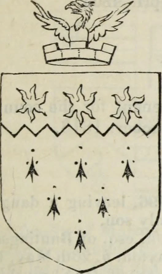 An illustration from A genealogical and heraldic history of the commoners of Great Britain and Ireland enjoying territorial possessions or high official rank, but uninvested with heritable honours, 1836, leaf 181