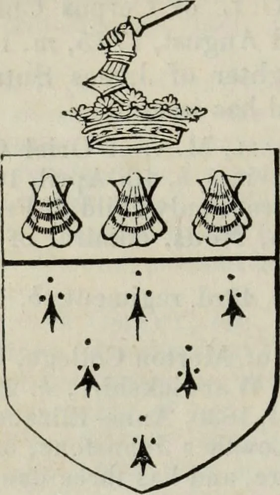 An illustration from A genealogical and heraldic history of the commoners of Great Britain and Ireland enjoying territorial possessions or high official rank, but uninvested with heritable honours, 1836, leaf 182